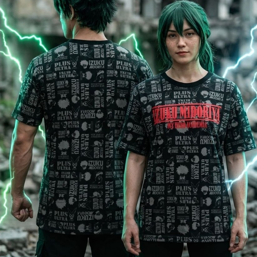 (Kaos Branded) My Hero Academia "Izuku Midoriya Plus Ultra" AOP Anime Movie Tee