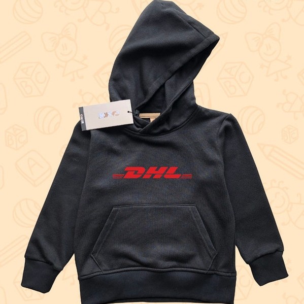 Jaket Hoodie Anak KIDS Dhl logo