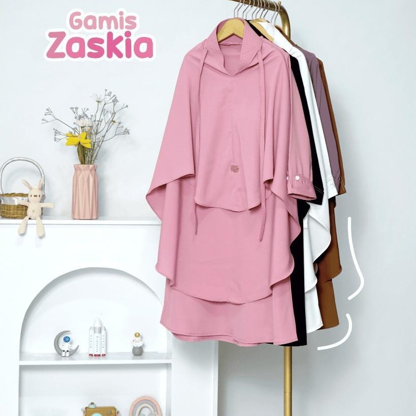 Premium Kids Diary Plus - Zaskia Gamis Anak Perempuan Muslim Polos Anak Perempuan Syar'I Set Hijab S