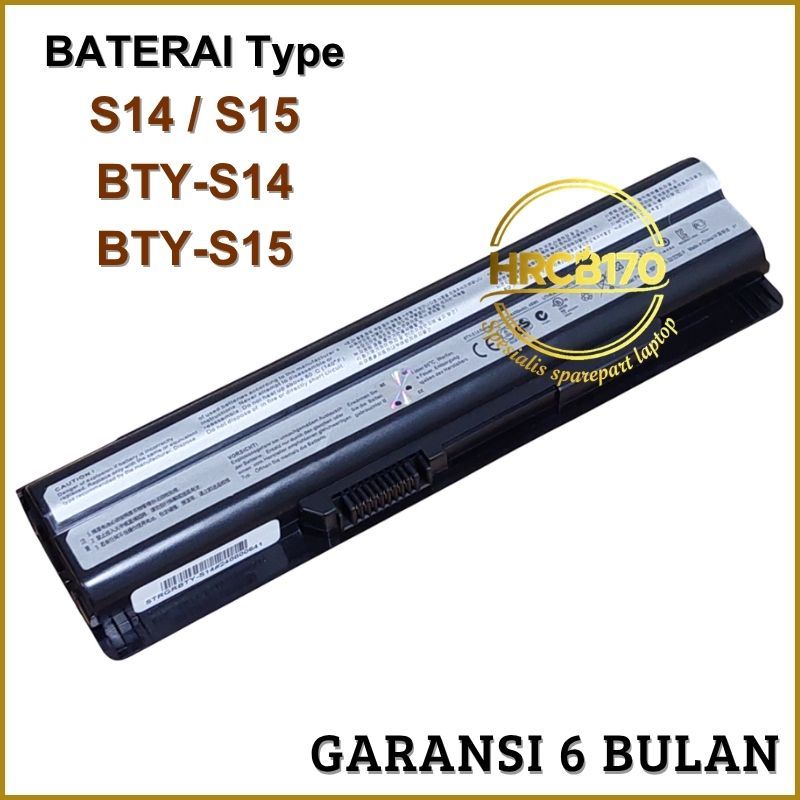 Baterai Batre MSI BTY-S14 For GE620 GE70 GE60 FX600 CX70 CR41 P60 GP70 -HRCB