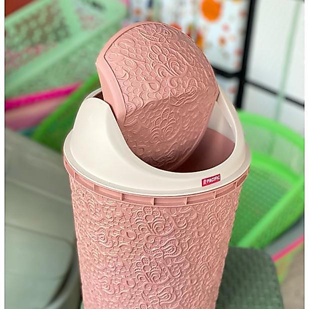 Bak Sampah Pakai Tutup Pasific // Bak Sampah Warna Cantik // Bak Sampah Bulat Pakai Tutup
