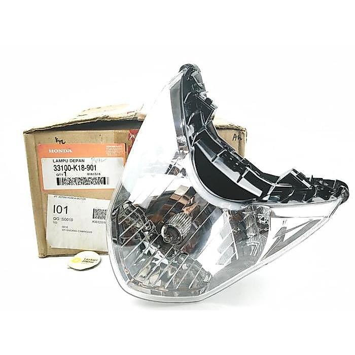 Honda Reflektor Lampu Depan Verza 150 Termasuk Bohlam + Pitting Assy 100% Original Ahm 33100-K18-901