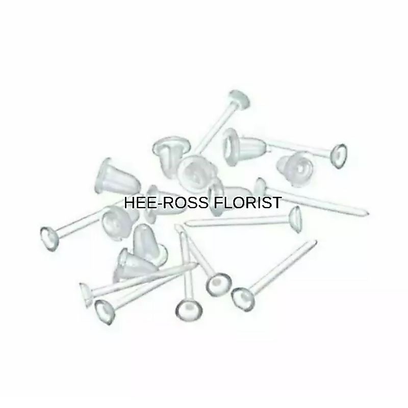Anting tusuk plastik / bening 100 pcs  dan stopper (Anting transparan) 100pcs 