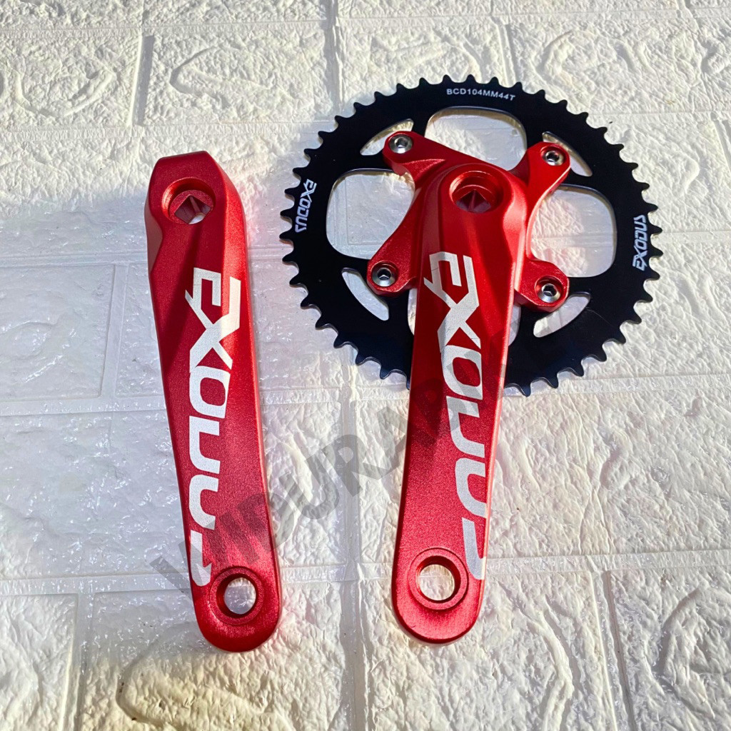 Crank Exodus Alloy 44T Crank Bmx Fixie Minitek BB Kotak Alloy 44T