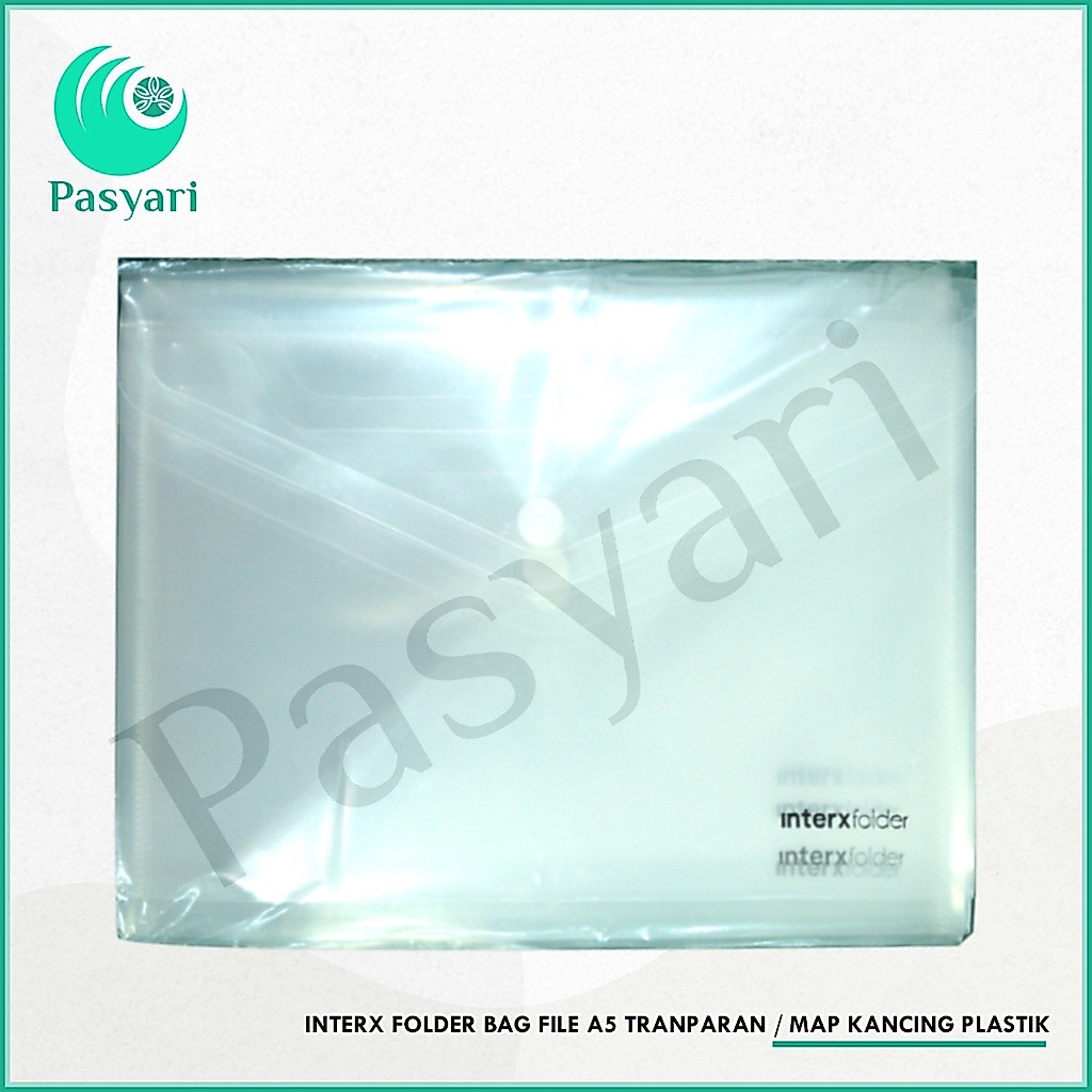 Interx Folder Bag File A5 Tranparan / Map Kancing Plastik