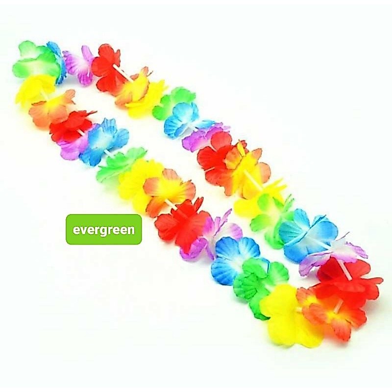 Kalung Bunga Hawai Lei Garland Aksesoris pesta Hawai Bunga Penyambutan | Kalung selamat datang | Bun