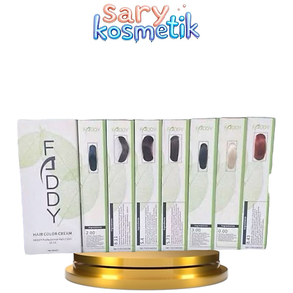 un_ FADDY hair color cream 2 x 100 ml - cat rambut premium
