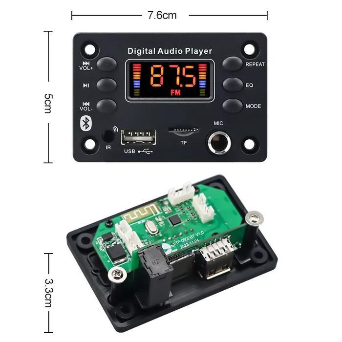 Kit Modul MP3 Professional FM Radio Bluetooth5.0 USB SD PCB Audio Circuit Decoder Board Mp3 Player B
