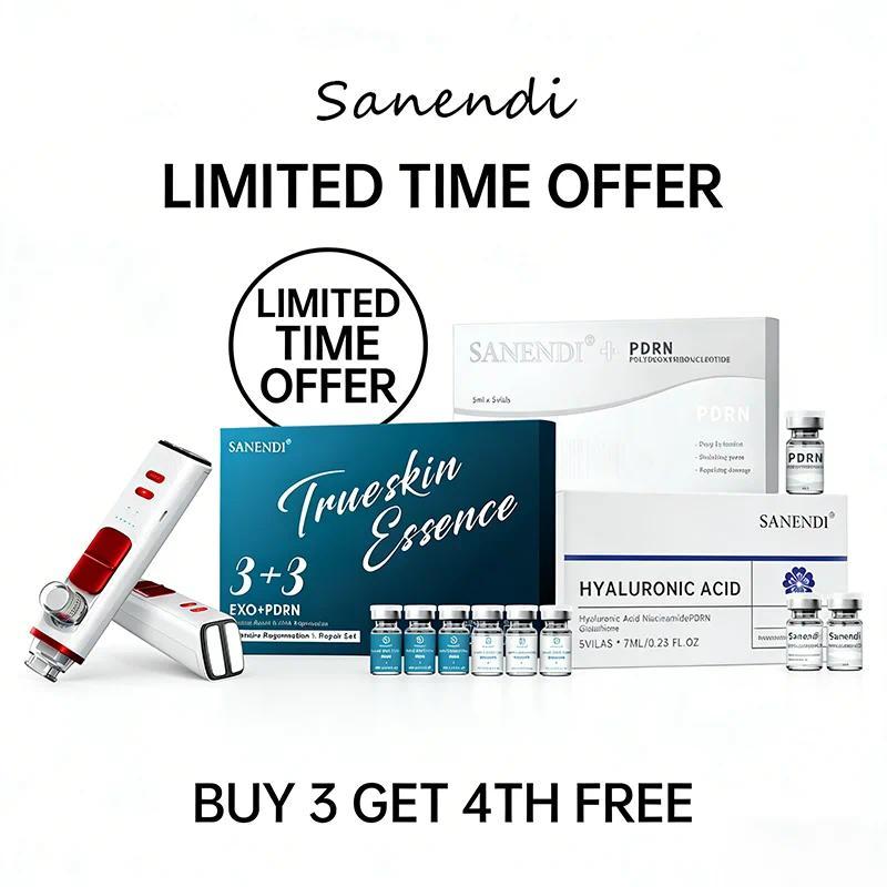 Sanen Nad+EXO PDRN Ampoule Hydra Facial Hyaluronic acid Glow Liquid Skin Repair with Meso-gun Set
