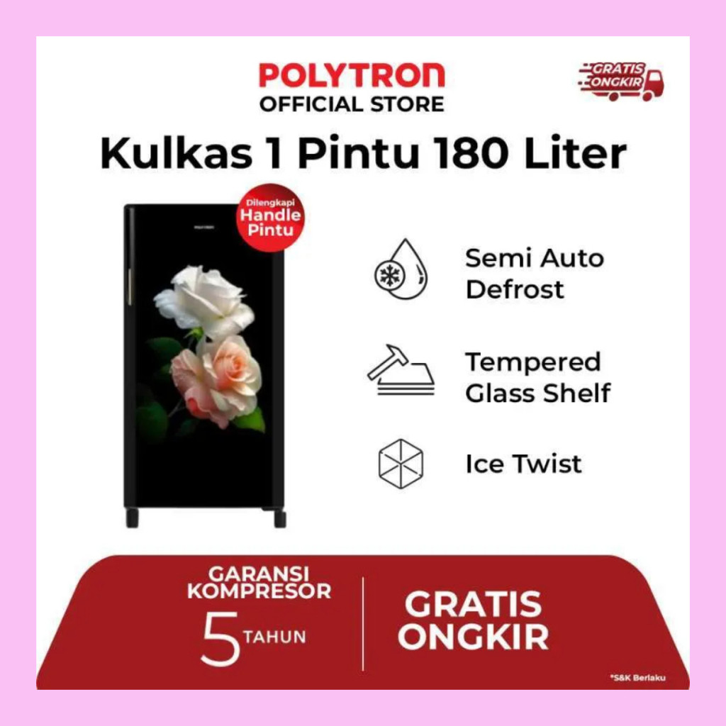 KULKAS POLYTRON 1 PINTU BELLEZA