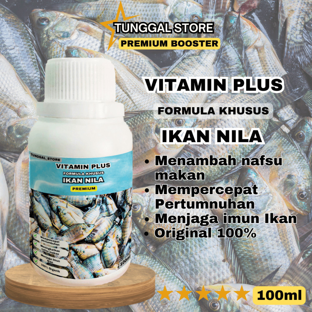 BM - PLUS pemacu pertumbuhan ikan Nila Probiotik formula khusus kemasan  Vitamin Ikan Mad In Japan -