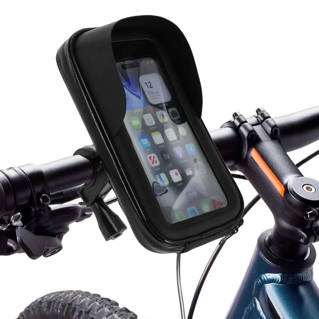Bike Phone Holder Bag Touch Screen Bag Waterproof 360° Rotating Bike Handlebar Bag 6.5 Inch Phone Ca