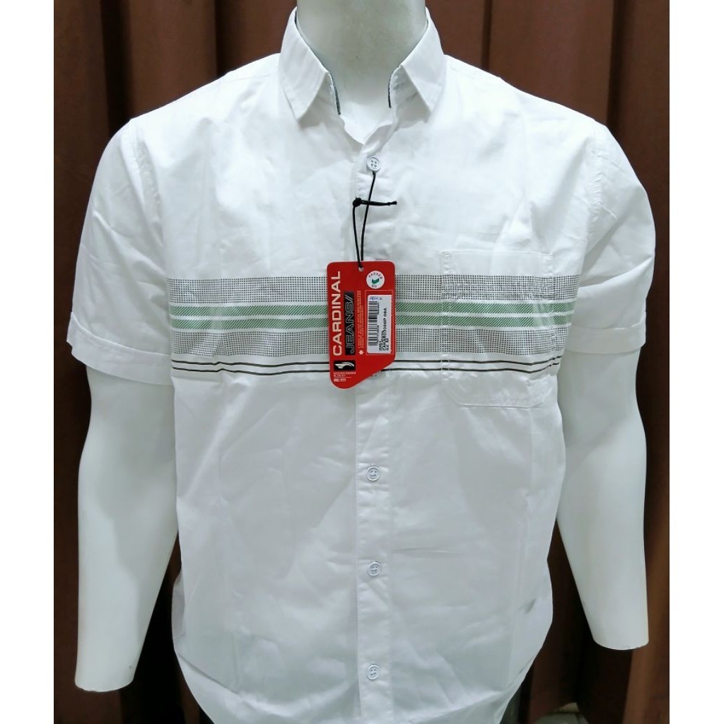 PROMO 6.6 KEMEJA CARDINAL JEANS SLIM FIT LENGAN PENDEK ORIGINAL