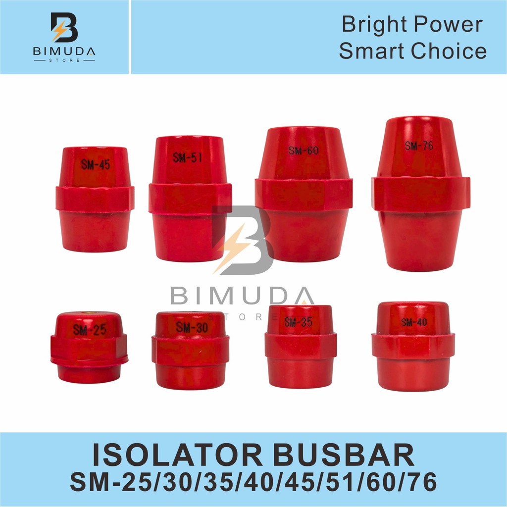 SM ISOLATOR BUSBAR SM 25 -76 WARNA MERAH