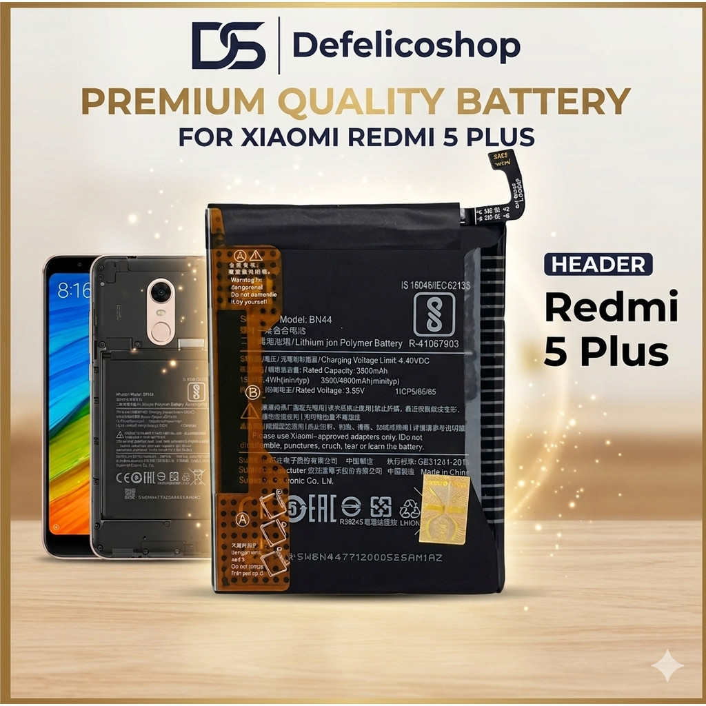 BN44 Baterai Xiaomi Redmi 5 Plus BN 44 Original OEM