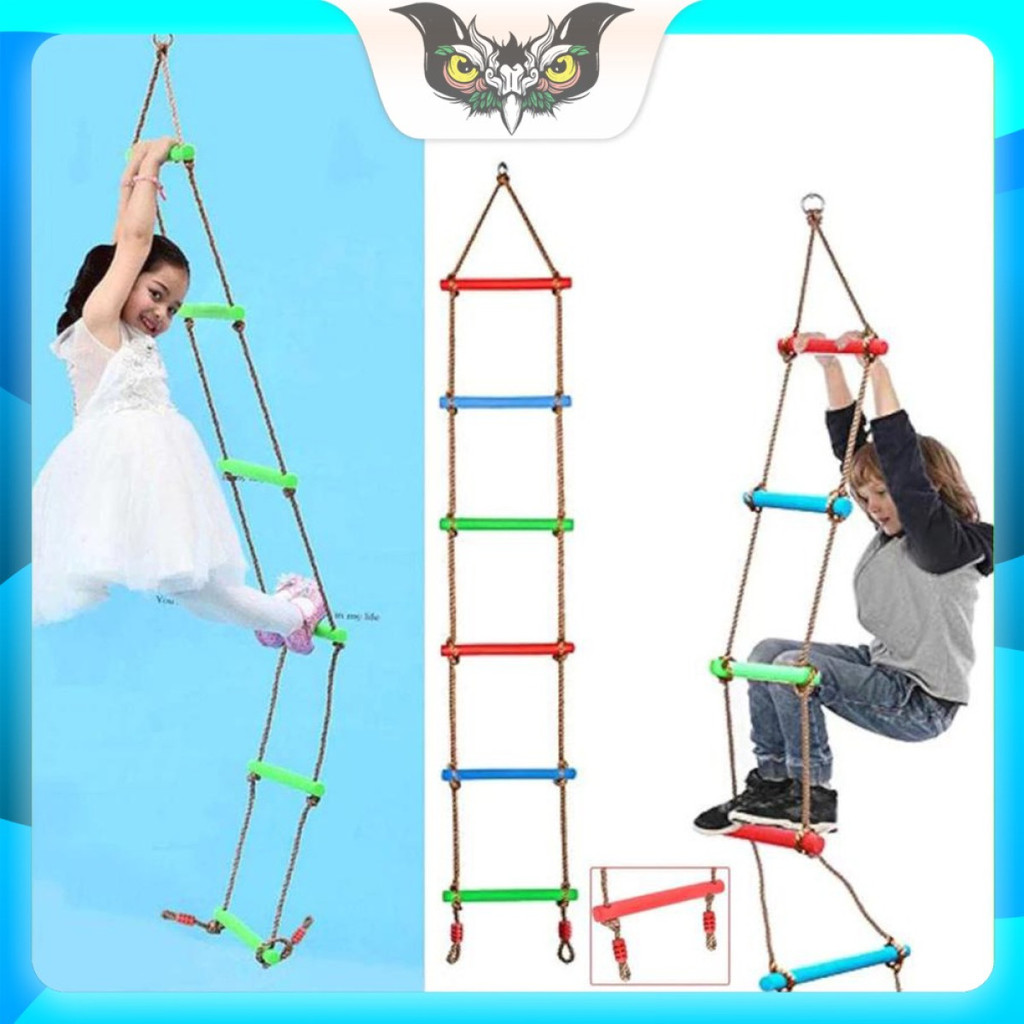 Mainan Anak Panjat Tangga Tali Outdoor Playground Climbing Ladder