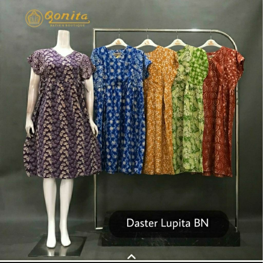 Daster Qonita Lupita BN (Ld 102, Pb 110) Cantik Asli 100% ORI Produk Pekalongan