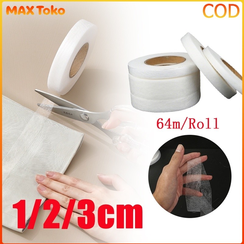 Lem Som Visofik 70yard, Perekat Baju Dua Sisi, Lem Kain Dua Sisi 1/2/3cm