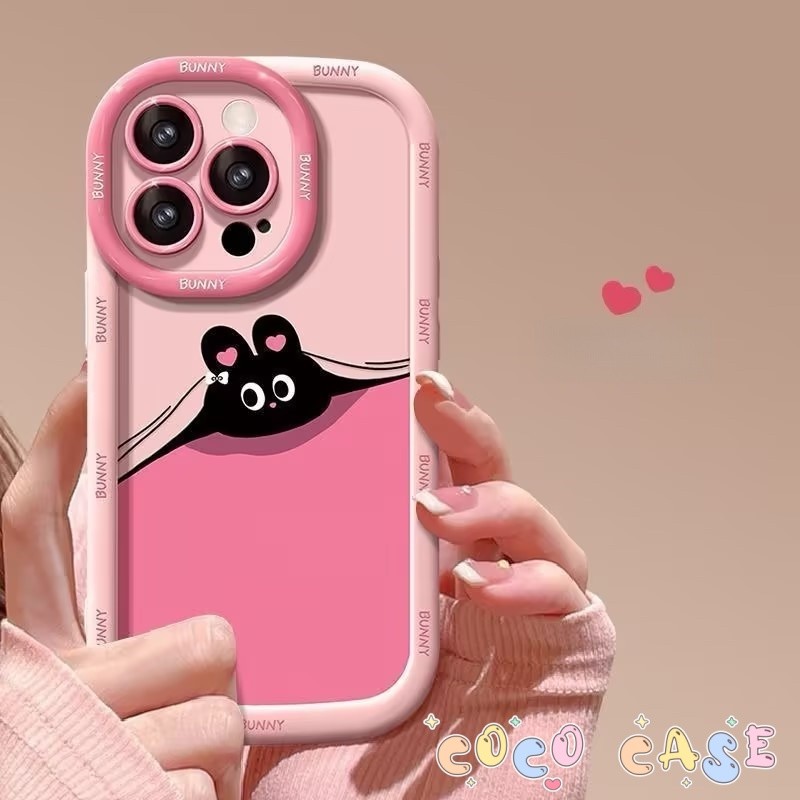 case OPPO Kelinci kecil yang lucu Casing ponsel cocok untuk OPPO A15 A16 A17 A53 A54 A55 A57 A58 Cas