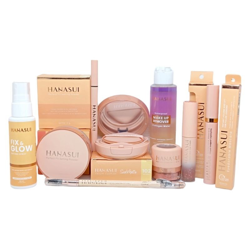 Paket Hanasui Lengkap Paket Make Up + Skincare Hemat Untuk Remaja Mencerahkan Kulit All Skin