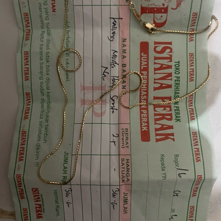 kalung perak 925 italy asli