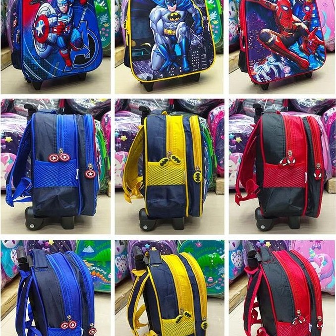 Tas Roda Dorong Trolley Anak Sekolah Laki Laki TK GREAT TIMBUL IMPORT