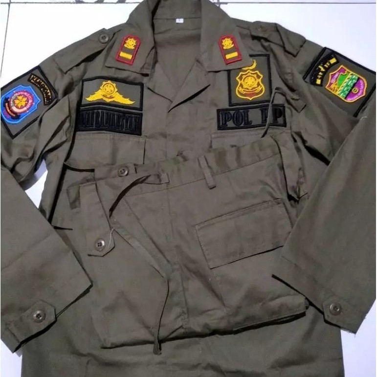 Seragam pol pp | baju pdl pol pp | seragam pol pp pdl terbaru bahan drill