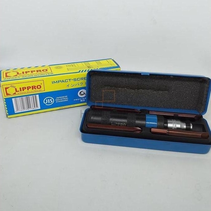 Lippro Obeng Ketok Set 5 Pcs Box Besi Impact Screwdriver