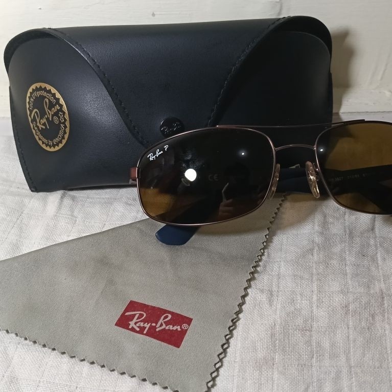 Kacamata Hitam Ray-Ban RB3527 Polarized - Matte Brown / Copper (Original)