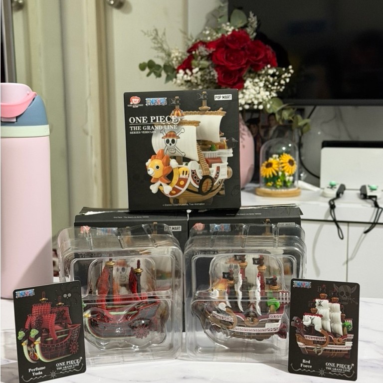 POP MART ONE PIECE THE GRAND LINE SERIES VEHICLES KAPAL PARFUME YUDA RED FORCE SELETED UNSEALED