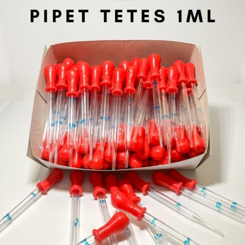 Pipet Tetes Kaca Skala 1Ml (Kaca Tebal)