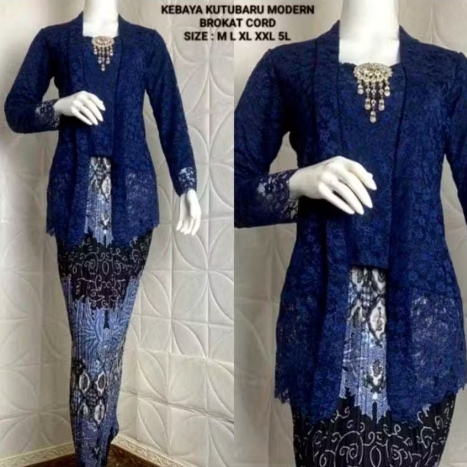 Kebaya Kutu Baru/Kebaya Wisuda/Kebaya Biru/Kebaya Modern