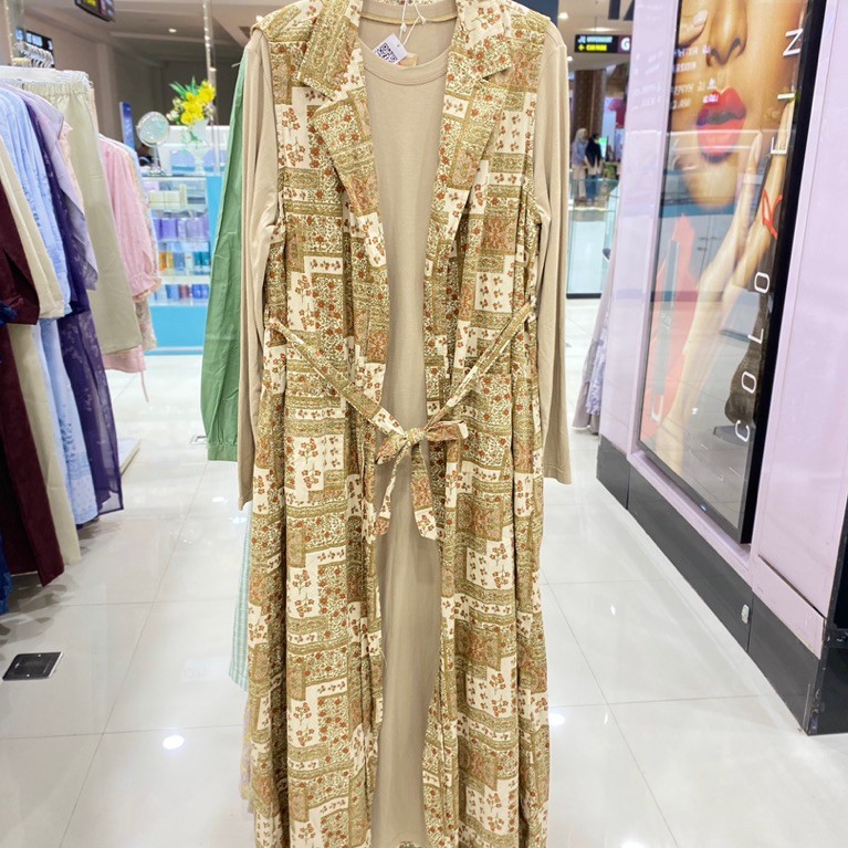 gamis expand cardigan panjang+inner batik(PRMO