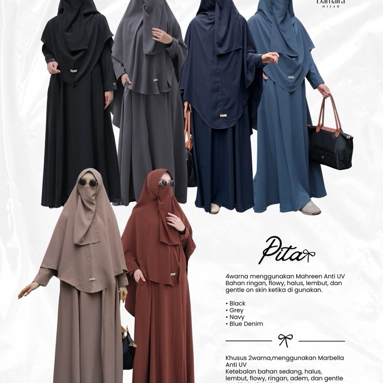 pita gamis set khimar syari by damaira hijab