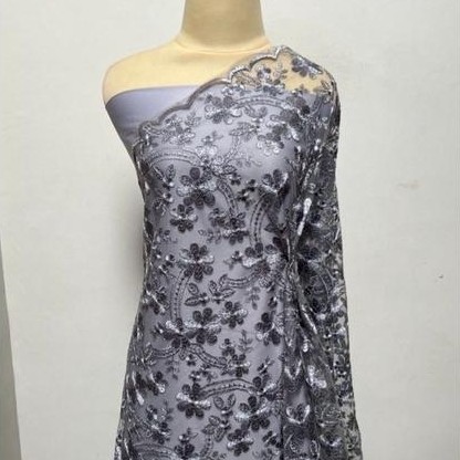 Paket Lengkap Kain Bridesmaid / Kain Satin Velvet Premium + Kain Brokat By Emerald Textile - Sakura