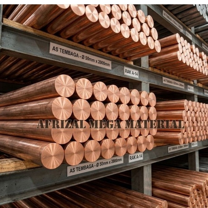 As tembaga diameter 25mm x 250mm | As tembaga murni