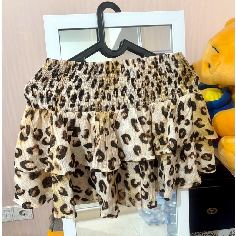 [NEW] BARU Rok Mini Mini Skirt Motif Macan Tutul