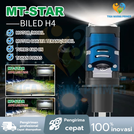 MT STAR lampu led motor H4 M101 projector biled Cahaya lampu led motor depan super terang