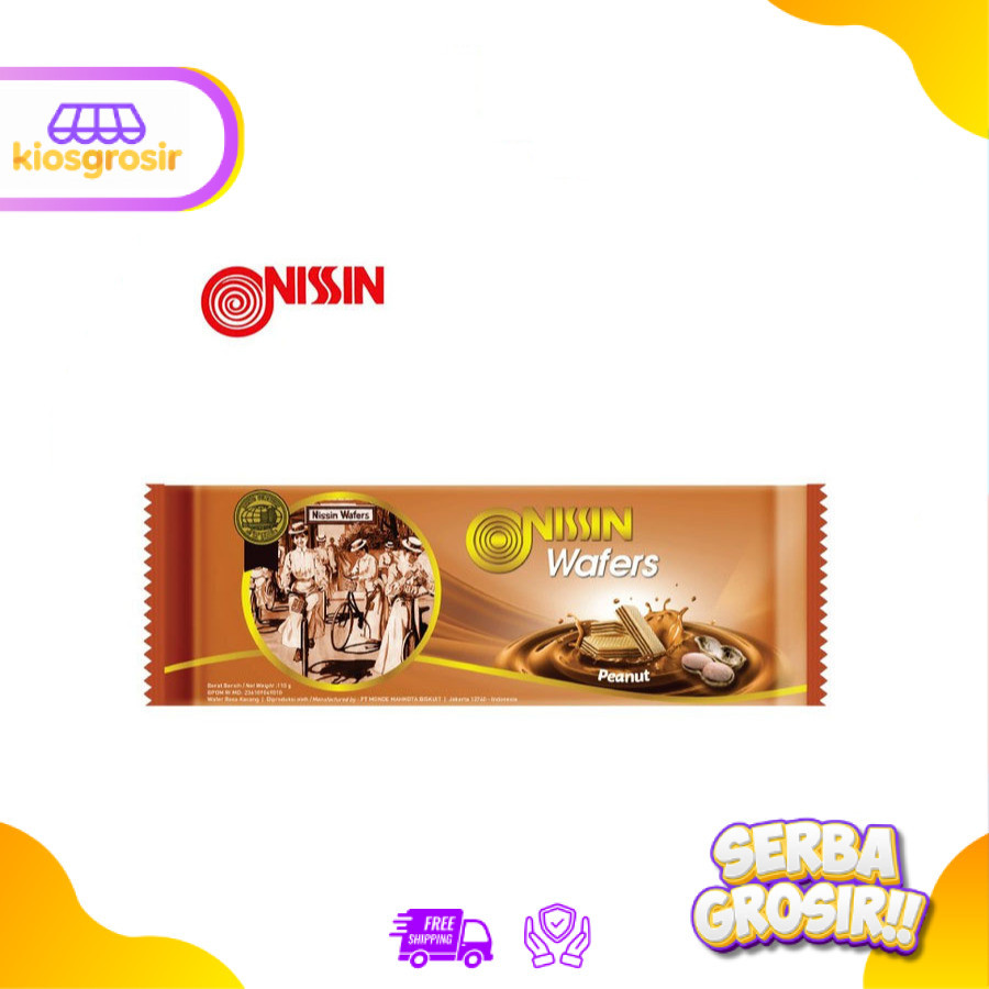 KIOSGROSIR Nissin Wafer Peanut Kacang 132 gr