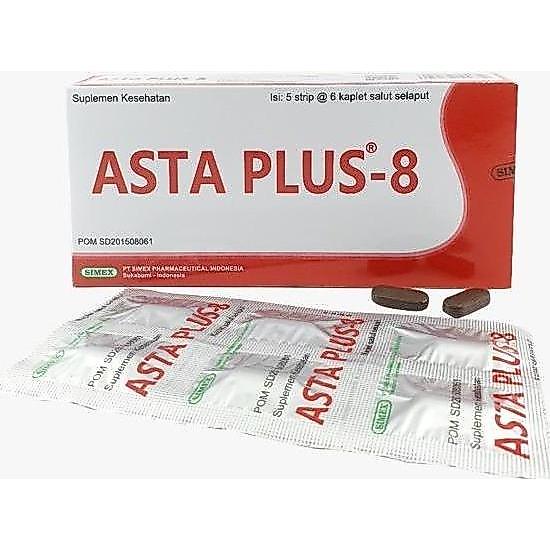 Lansungkirim- Asta Plus | Astaxanthin 4 & 8 Mg - 1 Box Isi 5Strip @ 6Kapsul | Astaxanthin 4Mg  | Mem