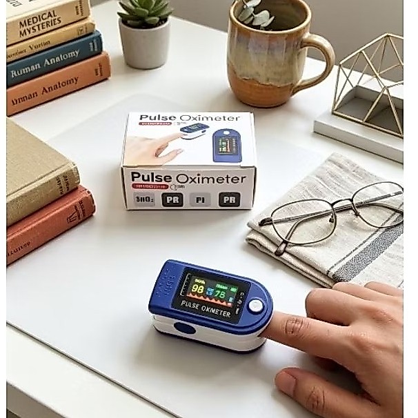 Pulse Oximeter Fingertip Sp02 free batrai