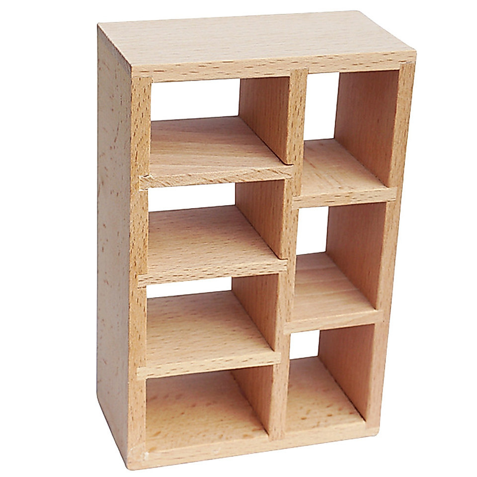 Miniature Bookshelf for Dollhouse Wooden Mini Bookshelf with Vivid Detail Natural Texture Ideal for 