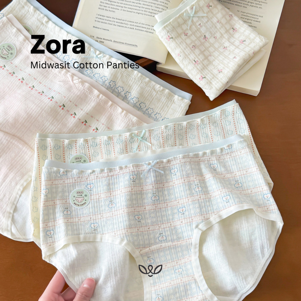 WERME - ZORA COTTON PANTIES  / MIDWAIST COTTON PANTIES / CELANA DALAM KATUN