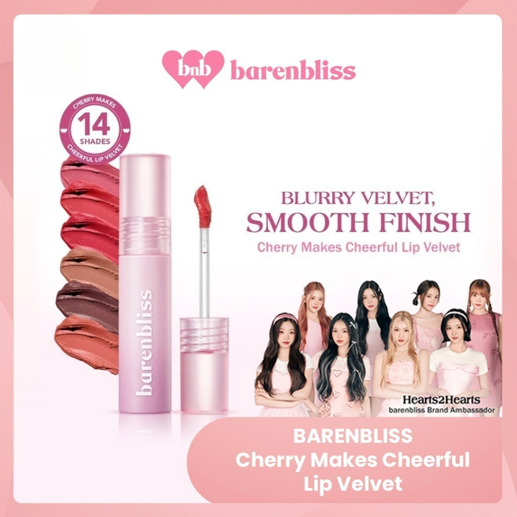 BNB Barenbliss Cherry Makes Cheerful Lip Velvet - Lip Velvet Lip Cream by Barenbliss