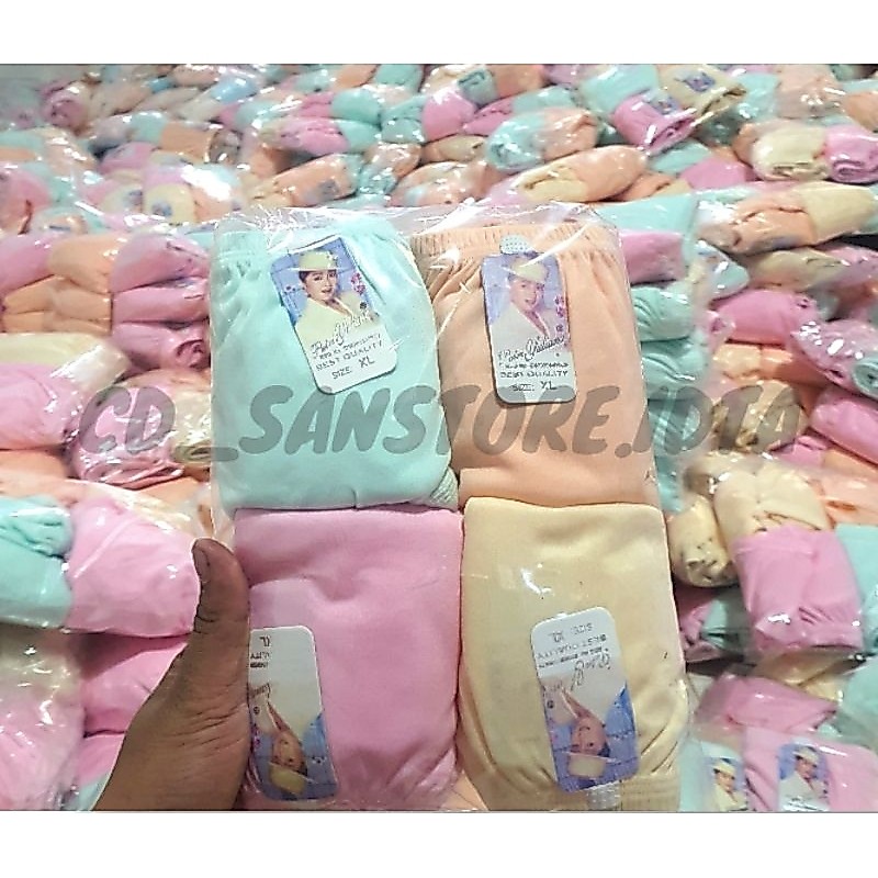 12 pcs Celana dalam wanita polos hyget murah size L,XL,3L,4L,5l,6l
