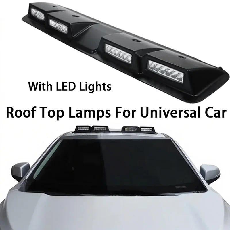 Aksesoris Offroad Universal 4 Lensa Lampu LED Atap Mobil Lampu Atap Spoiler Depan Lampu Kabut Tanpa 