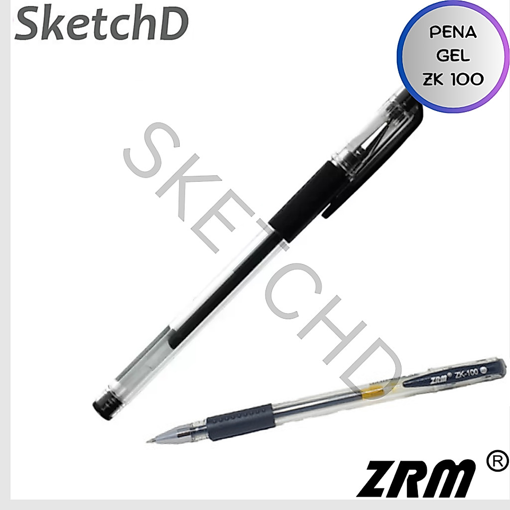 Pulpen Tinta Hitam 05 ZK 100 bolpoin ZRM Gel Pen ZK100 0.5 mm