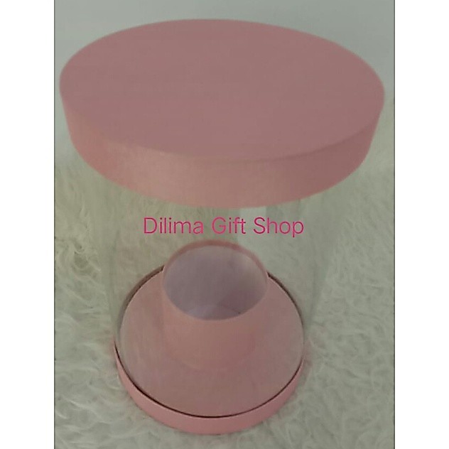 Bloom Box Mika Bulat Transparan / Tabung Mika / Round Flower Box / Tabung Mika Flower Box