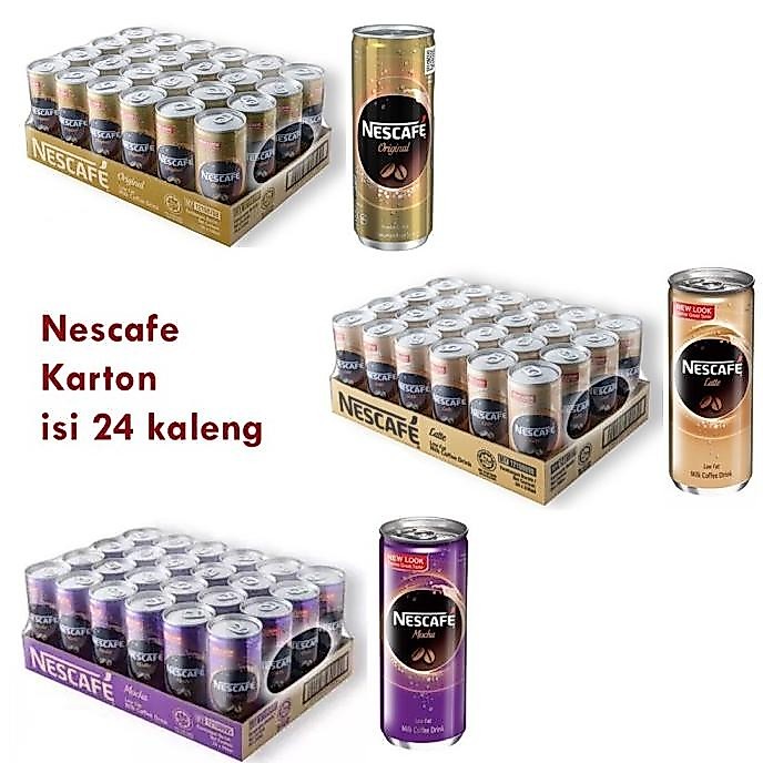 NESCAFE MINUMAN KALENG 1 DUS 220 ml ISI 24 Pcs