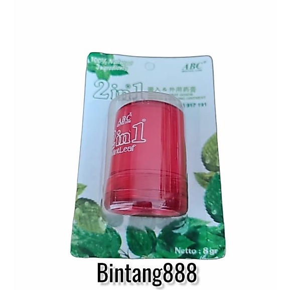ABC Menthol Cone Inhaler & Obat Gosok 2in1- 8gr